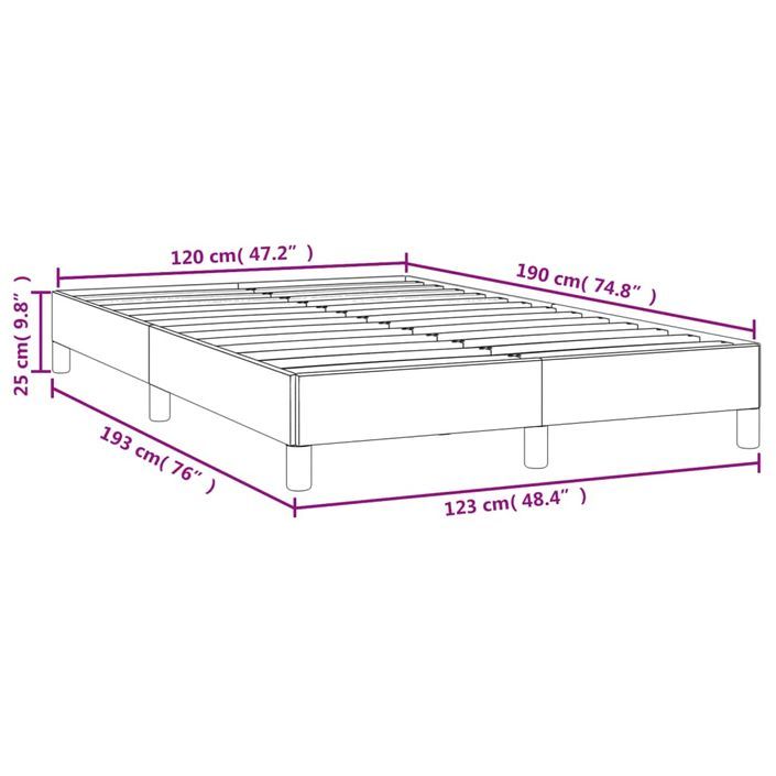 Cadre de lit 25 cm en tissu avec pieds en bois naturel Korva – Style scandinave - Photo n°7