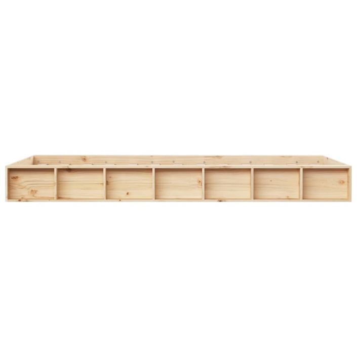 Cadre de lit 75x190 cm Petit simple Bois massif - Photo n°5