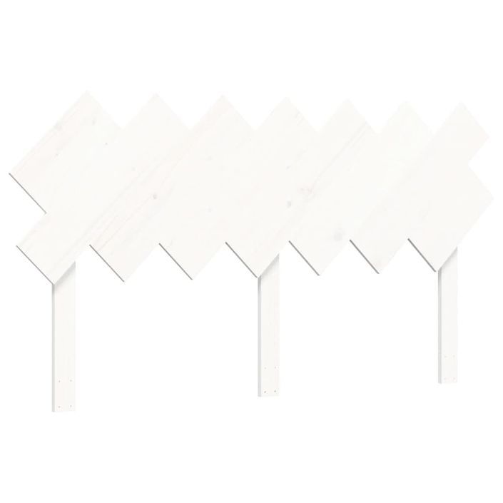 Cadre de lit avec tête de lit blanc 140x190 cm bois massif - Photo n°8