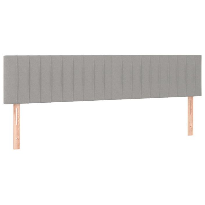 Cadre de lit avec tête de lit gris clair 120x190 cm tissu - Photo n°8