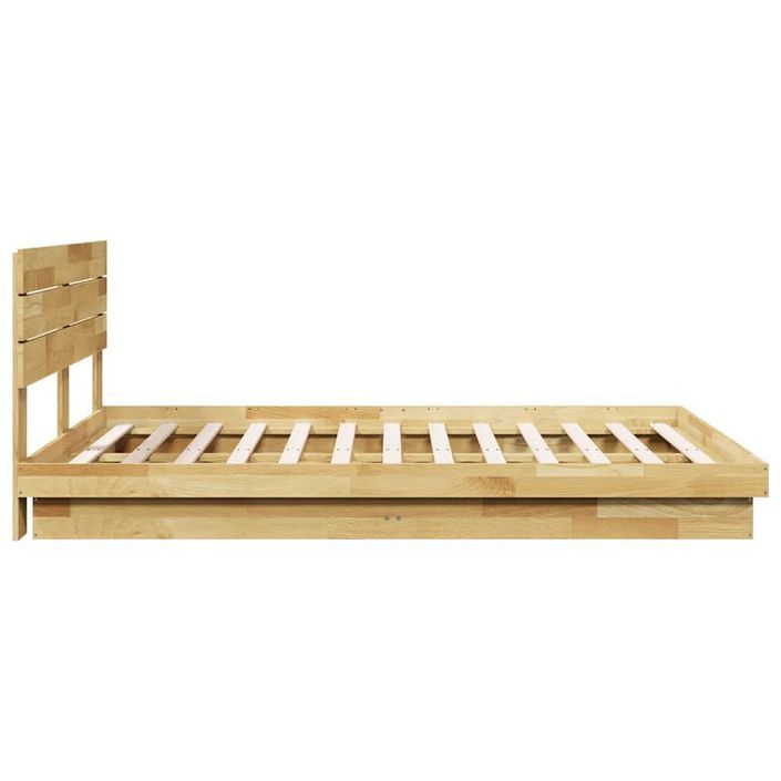 Cadre de lit avec tête de lit sans matelas 140x190 cm - Photo n°7