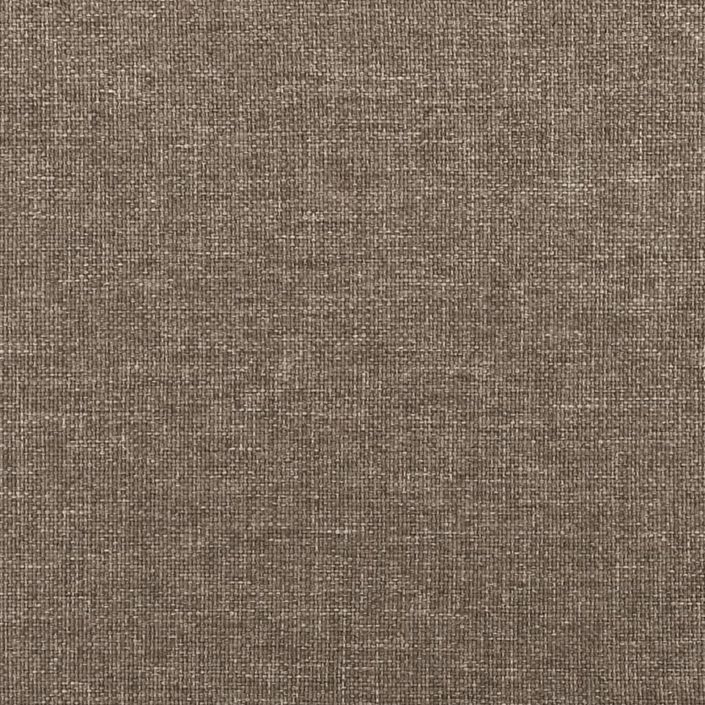 Cadre de lit avec tête de lit Taupe 100x200 cm Tissu - Photo n°11