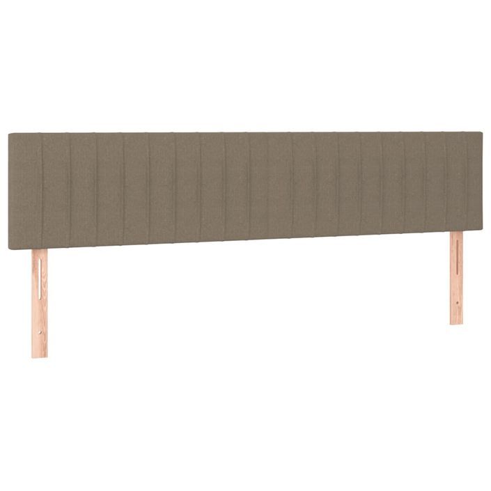 Cadre de lit avec tête de lit taupe 120x190 cm tissu - Photo n°8