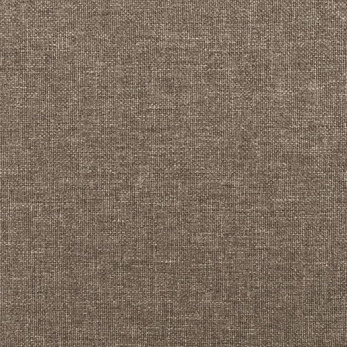 Lit avec tête de lit Taupe 200x200 cm Tissu - Photo n°11