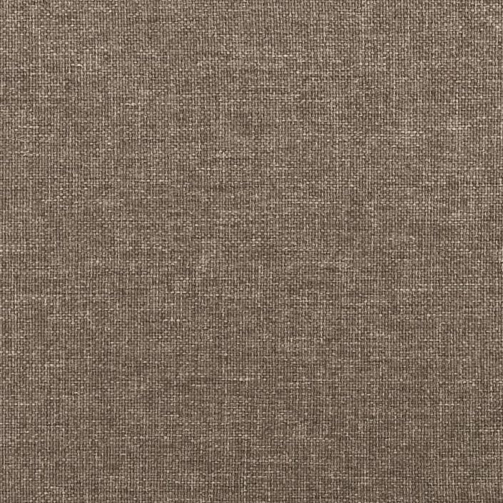 Lit avec tête de lit Taupe 200x200 cm Tissu 2 - Photo n°11