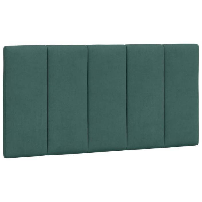 Cadre de lit avec tête de lit Vert foncé 100x200 cm Velours - Photo n°8