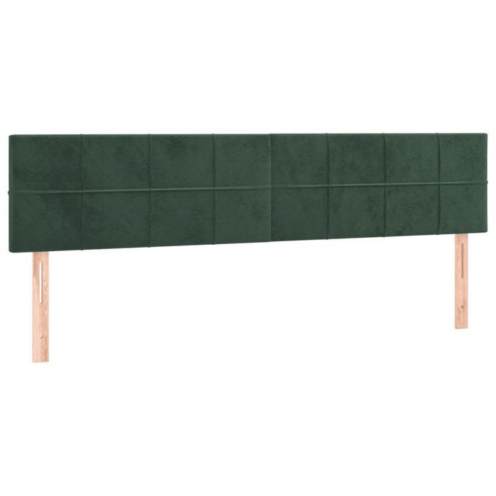 Cadre de lit avec tête de lit vert foncé 120x190 cm velours - Photo n°8