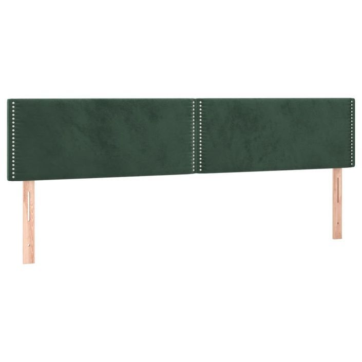 Cadre de lit avec tête de lit vert foncé 120x190 cm velours - Photo n°8