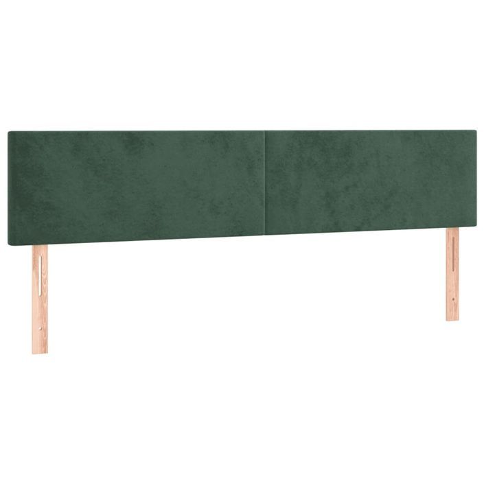 Cadre de lit avec tête de lit vert foncé 120x190 cm velours - Photo n°8