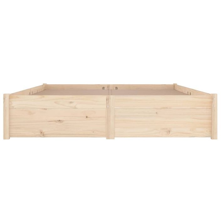 Cadre de lit avec tiroirs bois de pin massif 120x190 cm - Photo n°6