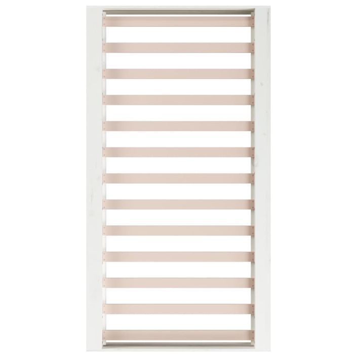 Cadre de lit Blanc 75x190 cm Petit simple Bois massif - Photo n°6