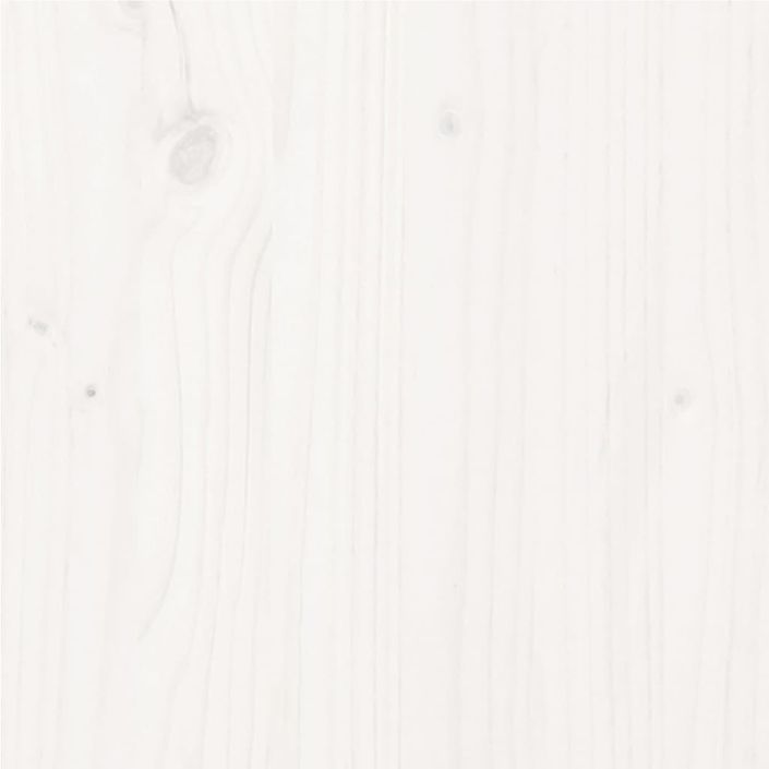 Lit Blanc Bois de pin massif 100x200 cm 6 - Photo n°7
