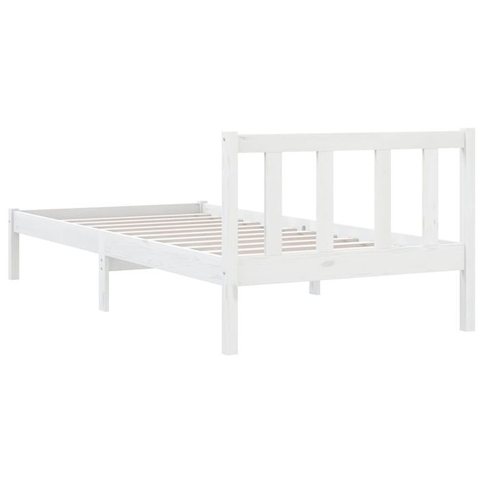 Lit Blanc Bois de pin massif 90x190 cm UK Simple - Photo n°6