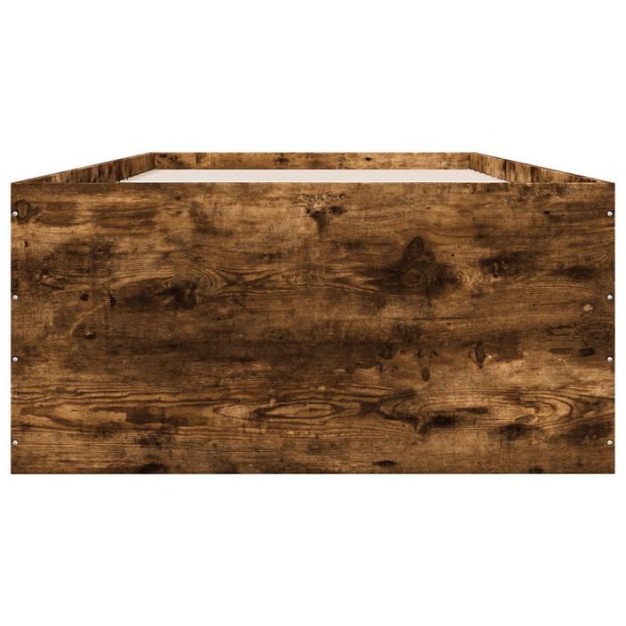 Cadre de lit chêne fumé 90x190 cm bois d'ingénierie - Photo n°4