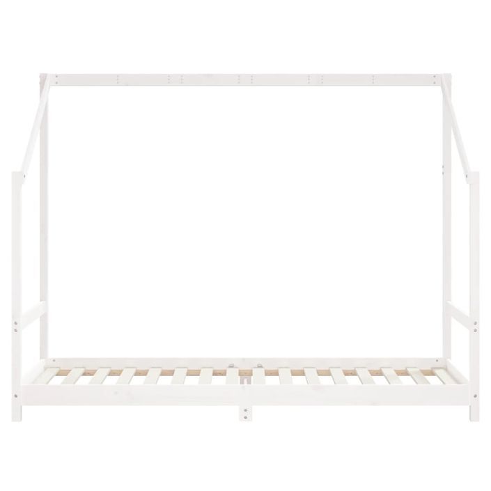Cadre de lit d'enfant blanc 2x(80x200) cm bois de pin massif - Photo n°6