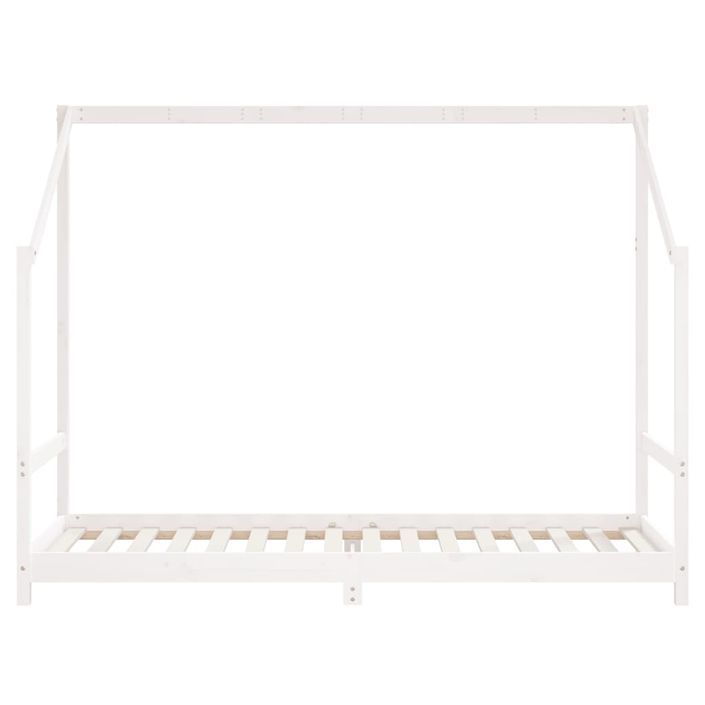 Cadre de lit d'enfant blanc 2x(90x200) cm bois de pin massif - Photo n°6