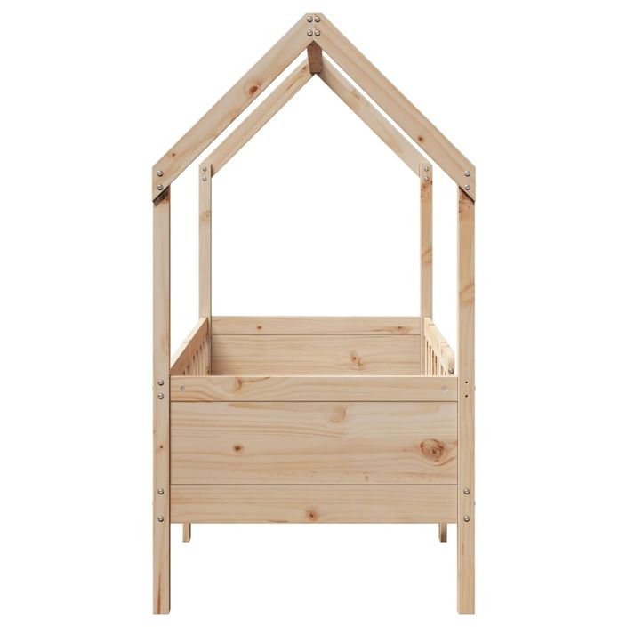 Cadre de lit d'enfants forme de maison 70x140cm bois pin massif - Photo n°5