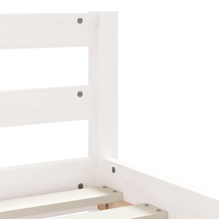 Cadre de lit d'enfants tiroirs blanc 90x190 cm bois pin massif - Photo n°8