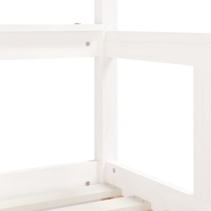 Cadre de lit enfant tiroirs blanc 70x140 cm bois de pin massif - Photo n°8