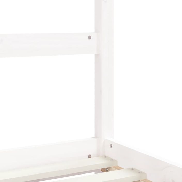 Cadre de lit enfant tiroirs blanc 80x200 cm bois de pin massif - Photo n°8