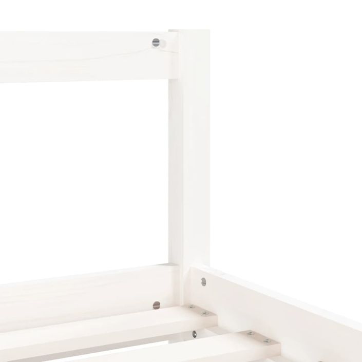 Cadre de lit enfant tiroirs blanc 90x200 cm bois de pin massif - Photo n°8