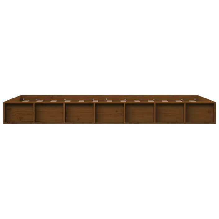 Cadre de lit Marron miel 75x190 cm Petit simple Bois massif - Photo n°5