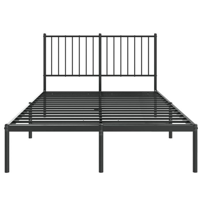 Cadre de lit métal avec tête de lit noir 120x190 cm - Photo n°5