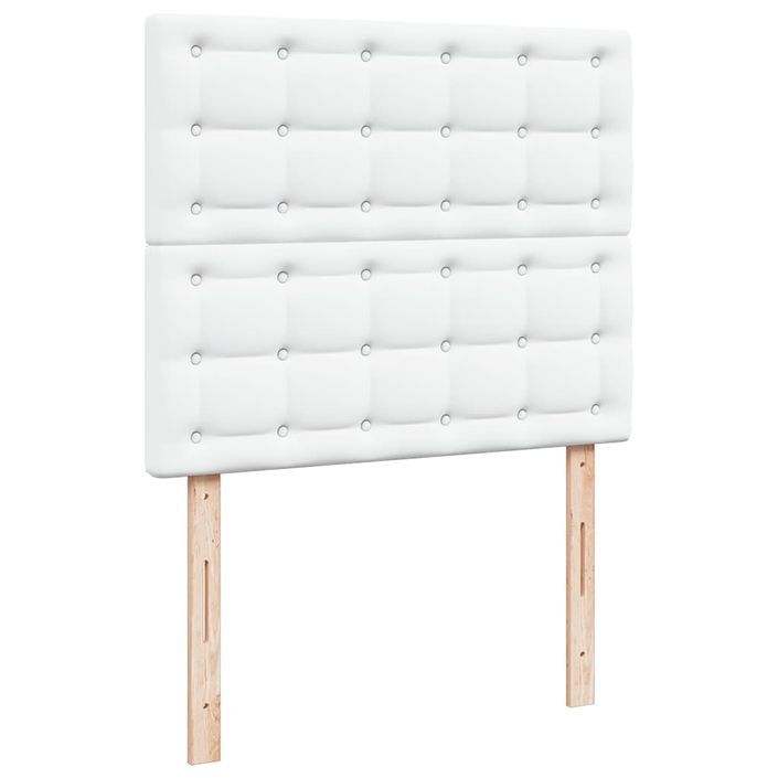 Cadre de lit ottoman avec matelas blanc 120x190 cm similicuir - Photo n°7