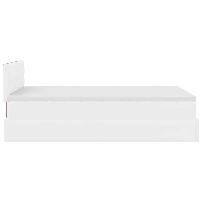 Cadre de lit ottoman avec matelas blanc 120x200 cm similicuir - Photo n°8