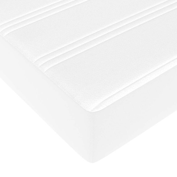 Cadre de lit ottoman avec matelas blanc 140x190 cm similicuir - Photo n°11