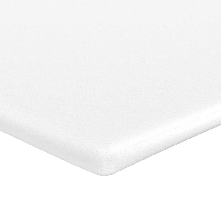 Cadre de lit ottoman avec matelas blanc 140x190 cm similicuir - Photo n°12