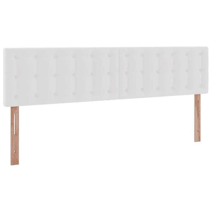 Cadre de lit ottoman avec matelas blanc 200x200 cm similicuir - Photo n°7