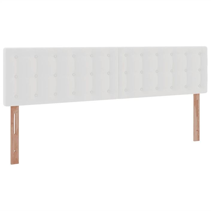 Cadre de lit ottoman avec matelas blanc 200x200 cm similicuir - Photo n°8