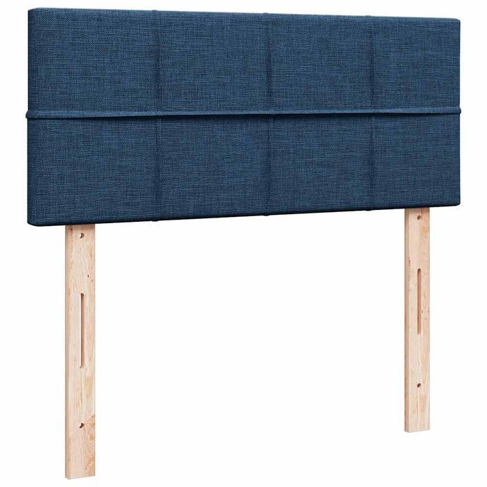 Cadre de lit ottoman avec matelas bleu 120x200 cm tissu - Photo n°7