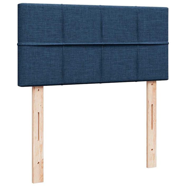 Cadre de lit ottoman avec matelas bleu 90x190 cm tissu - Photo n°8