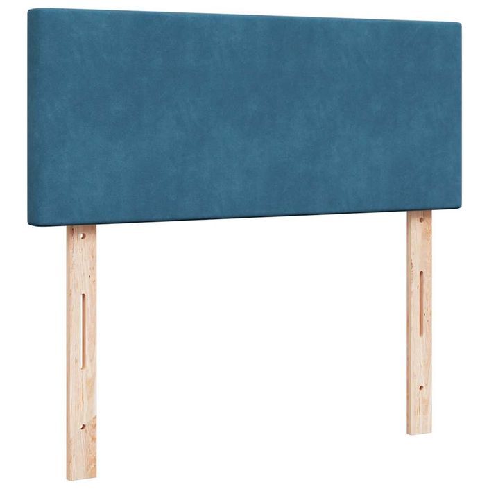 Cadre de lit ottoman avec matelas bleu foncé 120x190 cm velours - Photo n°8