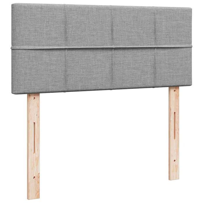 Cadre de lit ottoman avec matelas gris clair 120x190 cm tissu - Photo n°7