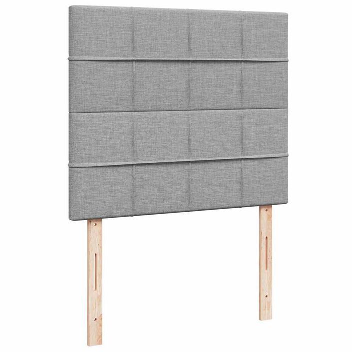 Cadre de lit ottoman avec matelas gris clair 120x190 cm tissu - Photo n°7