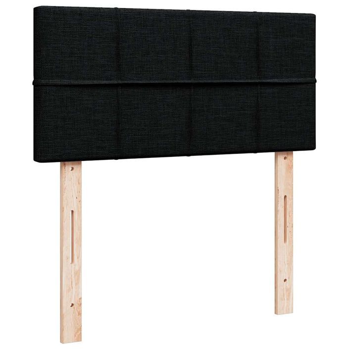 Cadre de lit ottoman avec matelas noir 100x200cm tissu - Photo n°7