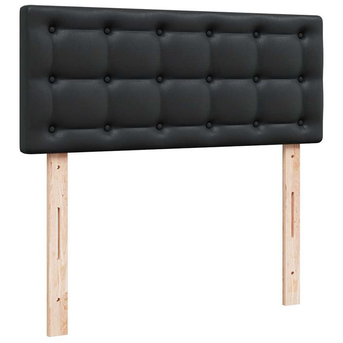 Cadre de lit ottoman avec matelas noir 120x190 cm similicuir - Photo n°7