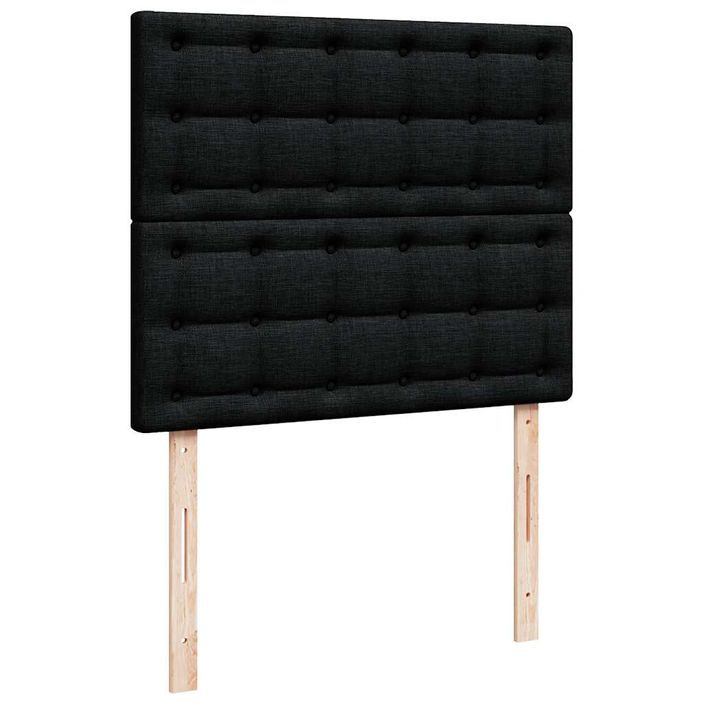 Cadre de lit ottoman avec matelas noir 120x190 cm similicuir - Photo n°7