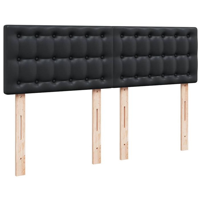 Cadre de lit ottoman avec matelas noir 140x190 cm similicuir - Photo n°7