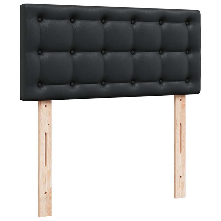 Cadre de lit ottoman avec matelas noir 80x200 cm similicuir - Photo n°7