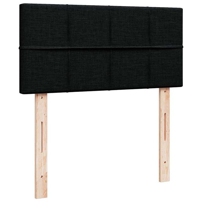 Cadre de lit ottoman avec matelas noir 80x200 cm tissu - Photo n°7