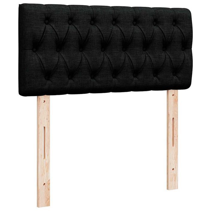 Cadre de lit ottoman avec matelas noir 80x200 cm tissu - Photo n°8