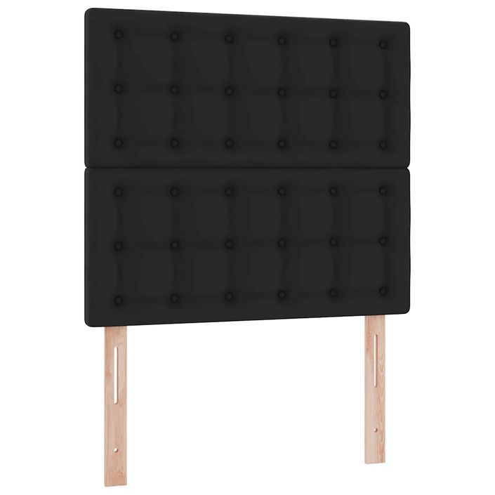 Cadre de lit ottoman avec matelas noir 90x190 cm similicuir - Photo n°8