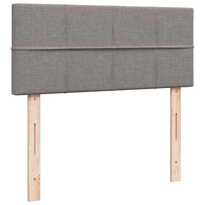 Cadre de lit ottoman avec matelas taupe 120x200 cm tissu - Photo n°8