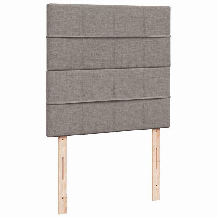 Cadre de lit ottoman avec matelas taupe 90x200 cm tissu - Photo n°8