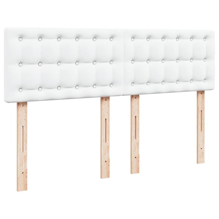 Cadre de lit ottoman et matelas blanc pur 140x190 cm similicuir - Photo n°11