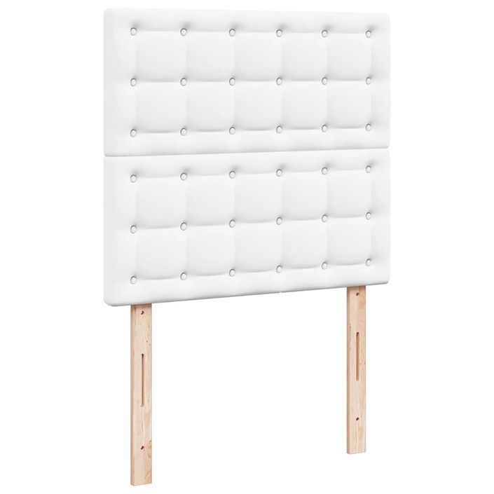 Cadre de lit ottoman et matelas blanc pur 200x200cm similicuir - Photo n°9